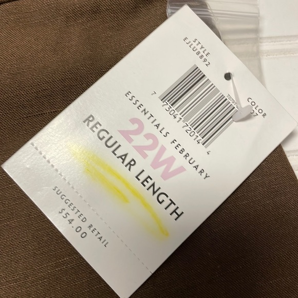 Emma James Coffee Linen Wide Leg Trousers-#1831+ - Picture 7 of 12